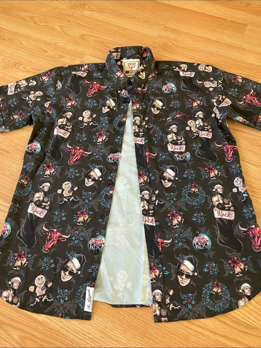 WWE X RSVLTS the rock Xmas shirt